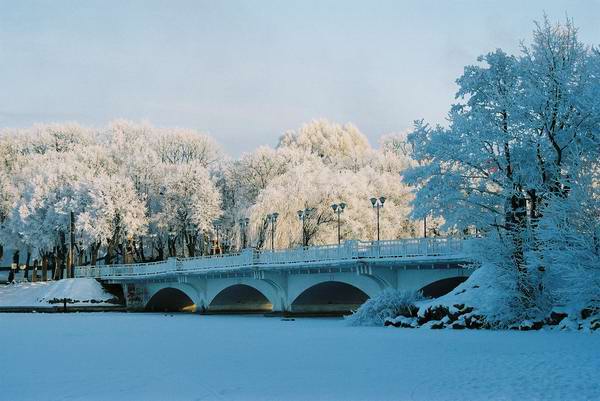 E�k - Widok na most zim�