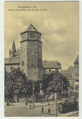 K�nigsberg - Herzog Albrechtsdenkmal am Kgl. Schlo� 1912