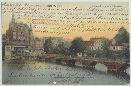 K�nigsberg - Schlossteichbr�cke mit Believue 1904