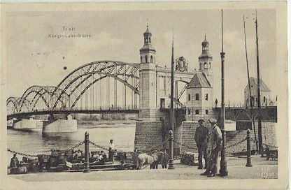Tilsit - K�nigin-Luise-Br�cke 1915