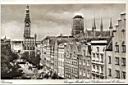 Gdansk - Long market with city hall and Mary church ca. 1920